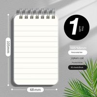 Carnet portable A7 en PP en gros - Étanche, extra épais, pages quadrillées/à points, recto-verso sans bavure, journal scolaire de poche