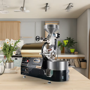 PID Control Electric Gas Stainless Steel Hot Air Commercial <strong>Coffee</strong> Bean <strong>Roaster</strong> 1.5kg Capacity <strong>Artisan</strong> Compatible for Household - Product Image 1