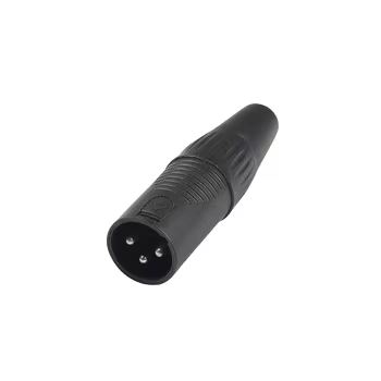 Long Life Plugs Sockets 3 Core Black Nickel Plated XLR Cable Mount 3pin Audio Connector with Male Speakon Connectors