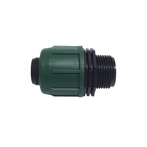 Raccord de tuyau d'arrosage en plastique vert, connecteur mâle D. 16 x 1/2, pour système d'alimentation en eau - Product Image 1