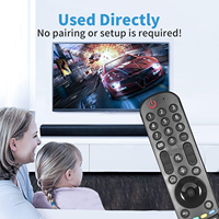 Télécommande sans fil à code fixe Voice Magic pour Smart TV AN-MR22GA 2022 4K OLED Air Mouse Noir Portée 10-16M
