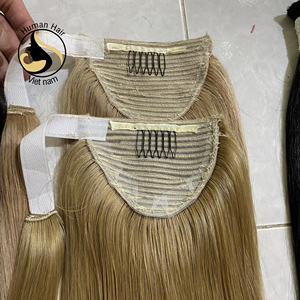 Wholesale Vendor Raw Virgin <b>Hair</b> <b>Clip</b> <b>In</b> Ponytail Cheap <b>Hair</b> Bundles 10A 12A Grade Human <b>Hair</b> <b>Extensions</b> Straight Ponytail - Product Image 3