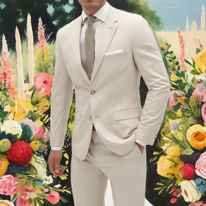 Trajes de Negocios Personalizables para Hombre 2024, Cuello en V, Estilo Vaquero, Antiarrugas, Transpirables, de Lana Peinada, Cierre de Cremallera, Estilo Americano - Product Image 2