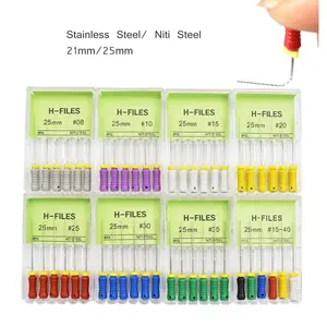 קבצי שימוש ביד דנטלי 6 יח'\אריזה k-file 21/25 מ "מ #15-40 אנדודונטי כלים שורש שורש שורש קובץ h