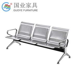Sillas de Espera de Acero Inoxidable Guoye Furniture, Asientos Triples para Uso en Exteriores, Áreas Públicas, Aeropuertos y Hospitales - Product Image 1