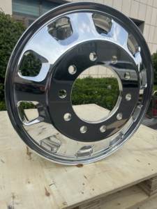 Nuevas Llantas de Aleación de Aluminio Forjado de 24.5x8.25 Pulgadas para Camión, Acabado Cromado, Zhengde ZD1150, Neumático 11R24.5 - Product Image 4