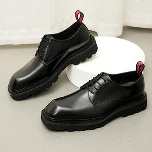 Nuevos y elegantes zapatos de negocios de cuero genuino para hombres con cordones, 37-46 talla grande, zapatos de oficina informales, zapatos de cuero informales para hombres - Product Image 5