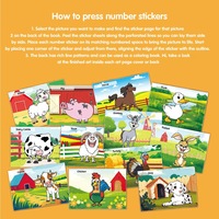 Nouveau livre d'autocollants laser DIY fait main, autocollants de puzzle de ferme de dessins animés pour enfants, arts et artisanat, jouets éducatifs