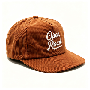 Gorra de Béisbol Vintage de Pana con Bordado Personalizado del Logotipo Open Road, Diseño Curvo, Estilo Desestructurado, Unisex, Venta al Por Mayor - Product Image 3