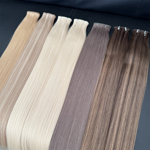 2025 Top qualité longue durée 100% vierge <span class=keywords><strong>russe</strong></span> cuticule aligné cheveux humains pleine longueur trame de cheveux humains Double dessiné génie trame - Product Image 5