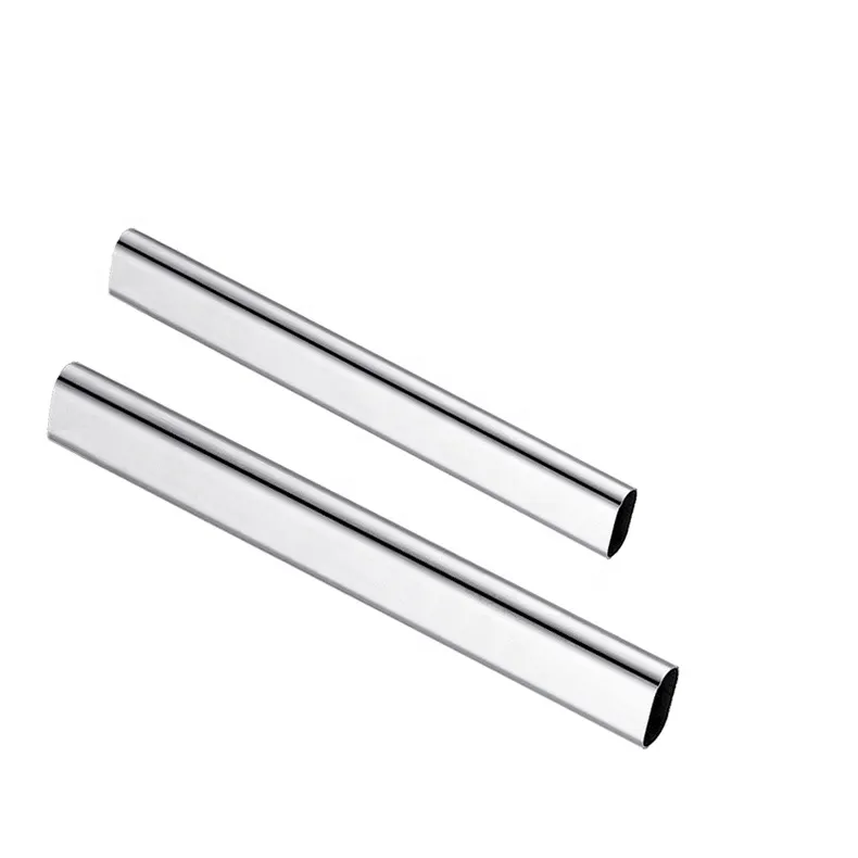 Chrome Plated Iron Wardrobe Clothes Oval Tube Rail