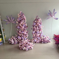 Susunan Bunga Artifisial DA101 Pink & Ungu untuk Dekorasi Lorong, Latar Belakang Panggung Pernikahan, Gapura, Acara Ulang Tahun, dan Dekorasi Baby Shower