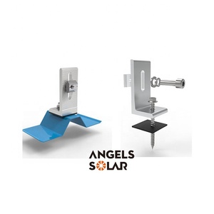 Vente en gros 12 $/KW Rayonnage solaire en L monté sur le toit <span class=keywords><strong>pour</strong></span> toits en métal Toiture en métal en L pieds <span class=keywords><strong>Support</strong></span> de panneau photovoltaïque - Product Image 3