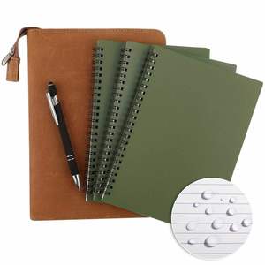 A3 Weatherproof Side Spiral <b>Kit</b> Waterproof Leather Address Book Cover Good Quality - Product Image 1