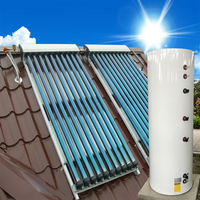 Système de chauffage solaire à tubes sous vide haute pression de 300 litres et 500 litres avec pompe à chaleur split