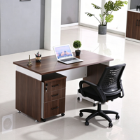 Bureau de direction moderne avec tiroirs, table d'ordinateur en bois pour manager, mobilier de bureau à domicile, poste de travail
