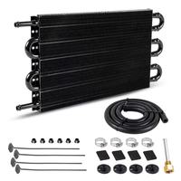 Accessoires de modification automobile noirs à 2 rangées : Condenseur de type tuyau pour climatisation, Refroidisseur/radiateur d'huile de type tube