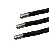 Tuyau flexible en PVC enduit, résistant aux flammes, imperméable, en métal, ondulé, avec revêtement plastique, ISO CE 20 mm 3/4 pouce