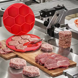 Moule à hamburgers hexagonal à 7 compartiments, antiadhésif, pour usage domestique, congelable, idéal pour portionner et conserver la viande hachée - Product Image 4
