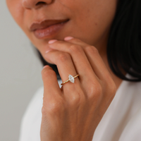 Bague de fiançailles en or massif 10k 14k 18k avec diamant de laboratoire créé certifié IGI VVS CVD HPHT, 0,5-3 carats
