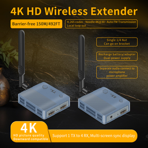 Tonli 4K30Hz Wireless <strong>Transmitter</strong> 150m250m Supports 1TX 4RX Wireless <strong>Video</strong> Live Streaming Outdoor Activity Camera Laptop Plastic - Product Image 1