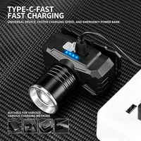 Lampe frontale LED zoomable haute puissance avec faisceau laser blanc, étanche, pour camping en extérieur, éclairage de travail d'urgence