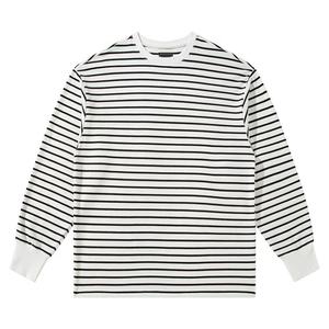 Custom Brand Logo <b>White</b> Round Neck Blank Striped <b>T</b> <b>Shirt</b> <b>Long</b> <b>Sleeve</b> <b>T</b>-<b>shirt</b> for Women - Product Image 1