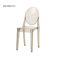 Haute qualité élégance en plein air fête événements mariages Transparent Pc cristal clair fantôme chaise pour manger