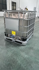 Serbatoio IBC in Acciaio Inox SS304 SS316 da 1000L per Conservazione di Sciroppo d'Acero, Acqua, Miele, Alcol, Recipiente a Pressione con Pompa - Product Image 2