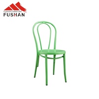 Vente en gros de chaises de café bistro industriel français de haute qualité chaise en métal de siège en bois d'hôtel restaurant pour l'extérieur