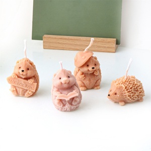 UNIMOUND Molde de Silicona 3D de Erizo de Dibujos Animados, Lindo Animal, para Velas DIY y Adornos de Yeso, Forma Irregular, Pieza Única - Product Image 4