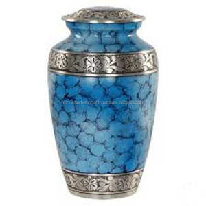 Urnas para adultos de estilo europeo, urnas para adultos de Metal de aluminio grabadas a mano, suministros funerarios - Product Image 1