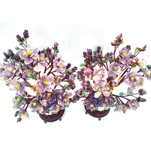 Bonsái <span class=keywords><strong>de</strong></span> flor <span class=keywords><strong>de</strong></span> amatista natural <span class=keywords><strong>de</strong></span> alta calidad hecho a mano - Product Image 5