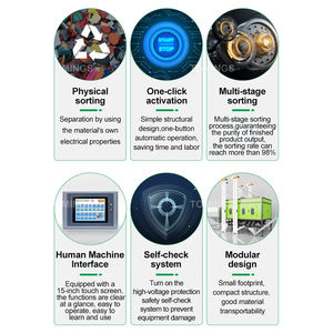 Séparateur et trieur de plastique durable Ensacheuse électrostatique avec moteur Mélangeur de plastique à haute efficacité - Product Image 4