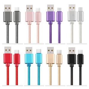 OEM <span class=keywords><strong>cavo</strong></span> <span class=keywords><strong>di</strong></span> <span class=keywords><strong>ricarica</strong></span> rapida intrecciato in Nylon <span class=keywords><strong>USB</strong></span> tipo <span class=keywords><strong>C</strong></span> 3FT 6FT 10FT multicolore 3ft 1M 1.5M 2M 2.4A <span class=keywords><strong>cavo</strong></span> <span class=keywords><strong>di</strong></span> <span class=keywords><strong>ricarica</strong></span> cavi dati - Product Image 1