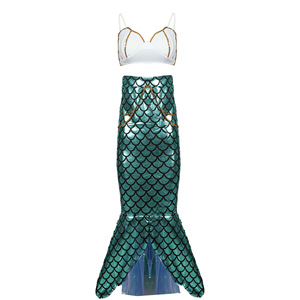 Costumes de mascarade sexy pour adultes, tenue de cosplay sirène, jupes et soutien-gorge pour soirées d'Halloween et jeux de rôle en boîte de nuit - Product Image 6
