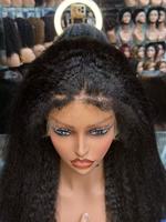 Promotion Letsfly 146$ Vente en gros Perruques 100% Cheveux Humains pour Femmes, Lace Front HD 13x4, Kinky Straight, Cheveux Yaki Bruts et Épais, 20 pouces, 250% de densité
