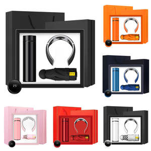 Frasco de vacío de Metal de 500ml + masajeador de cuello P3 + paraguas de cápsula de diseño navideño personalizado (50 + SPF) + juego de regalo de energía de 10000mAh - Product Image 3