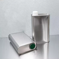 Boîte en métal rectangulaire carrée vide en acier inoxydable de qualité alimentaire de 250 ml pour l'emballage de l'huile d'olive avec impression de logo personnalisée pour le lait