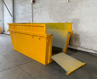Bac à déchets en acier Q235 sur mesure pour l'extérieur, grands bacs à ferraille avec portes, capacité de 3000 à 5000 kg pour les déchets industriels et de construction