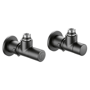 Valvola Termostatica Quadrata 1/2 Pollice Nera con Blocco di Sicurezza per Sistemi HVAC - Product Image 1