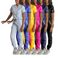 Zachte Groothandel Verpleging Scrubs Uniformen Sets Fit Stretch Scrubs Joggers Verpleging Mode Hot Selling Vrouwen Slanke Verpleegkundige Voor Vrouwen
