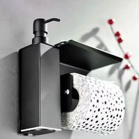 Distributeur de savon mural de luxe en nickel brossé, porte-serviettes en acier inoxydable pour salle de bain, support de téléphone et porte-bouteille domestique