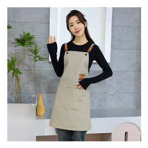 Waterproof <b>Kitchen</b> <b>Apron</b> for Women/Men With Pockets Work Mandil Cleaning Pinafore Restaurant Shop Work Uniform - Product Image 2
