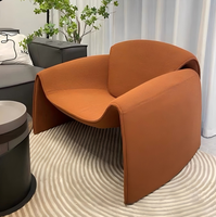 Fauteuil individuel personnalisé, durable, multi-couches, en panneau de forme spéciale, fauteuil crabe incurvé, design moderne nordique pour chambre à coucher