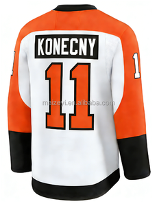 Meilleure qualité, cousu, personnalisable # 39 Matvei Michkov # 46 Trevor Zegras # Maillot <span class=keywords><strong>de</strong></span> hockey sur glace américain 11 Travis Konecny - Product Image 4