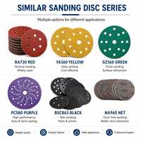 Discos Abrasivos Rojos de 5 Pulgadas (150 mm) con 8 Agujeros y Velcro, Discos de Lijado de Grano 120, Papel de Lija Redondo