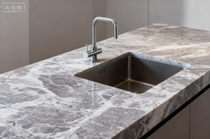 Losa de mármol <span class=keywords><strong>Santoro</strong></span> para Villa Hotel pared suelo Fondo pared decoración Villa sala de estar cocina comedor losa grande piedra Natural - Product Image 4