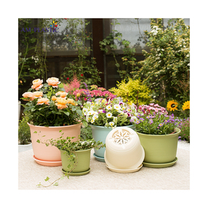 Vasi Moderni Rotondi in Plastica PP <span class=keywords><strong>per</strong></span> Semina, Colore Personalizzabile, <span class=keywords><strong>per</strong></span> Piante Grasse, Talee e Trapianti, Uso Domestico e Giardino - Product Image 1