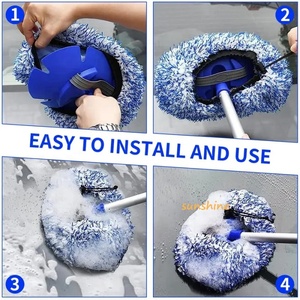 SS nueva cubierta de tela de repuesto de microfibra para cabezal de cepillo de mango largo de <span class=keywords><strong>coche</strong></span> cepillo de lavado de coches cubierta de mopa de felpa accesorios de limpieza de <span class=keywords><strong>coche</strong></span> - Product Image 5